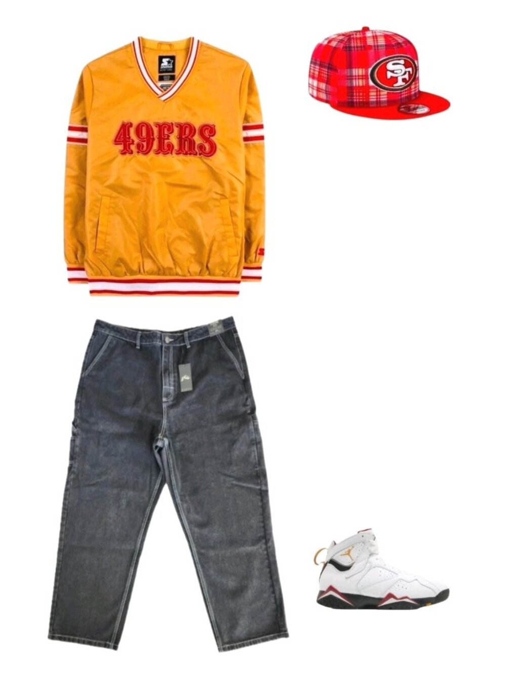 Starter-Rusty-Jordan-New Era San Francisco 49ers Retro Street Inspired Bundle